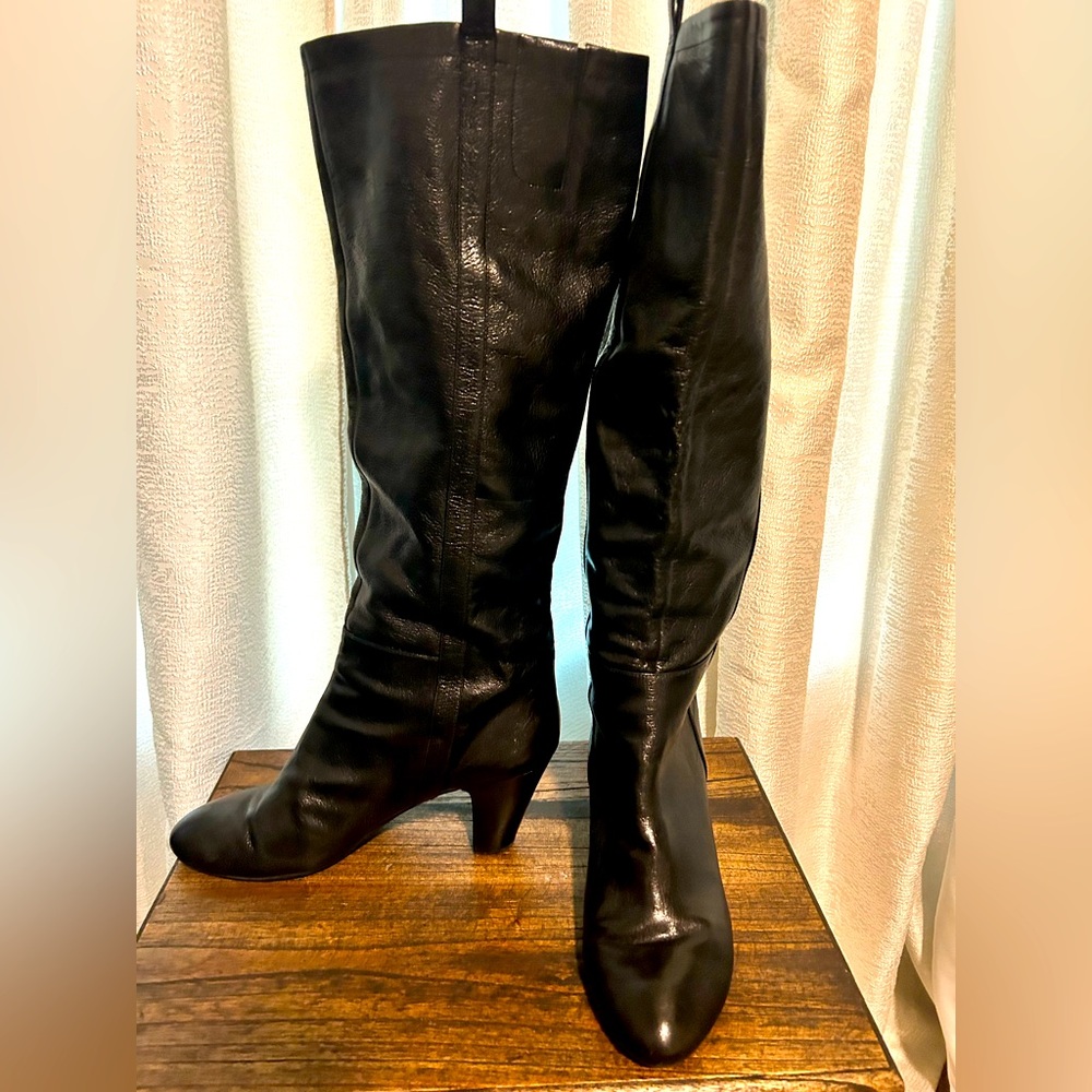 Nine West, Black Leather Heeled Boots